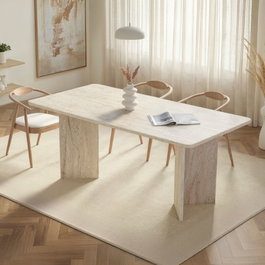 Hanah Home Mesa de Comedor Linza Travertino
